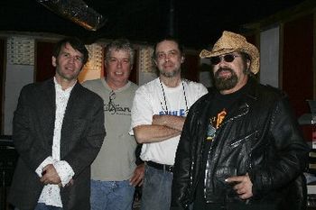 ALW, drummer Rich Nichols, producer Bruce Bennett, bassist Taz Siacca.
