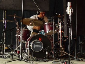 Brice Foster on drums (by Deb Beazley)
