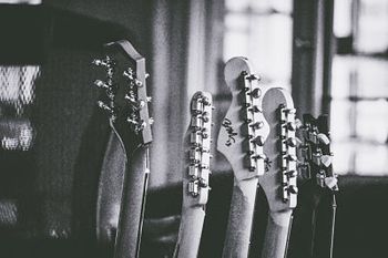 Pauls guitars (by Christine Parsons)
