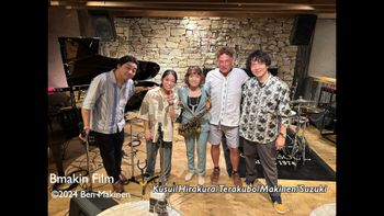 Erena Terakubo Band w Director Ben Makinen at Body and Soul, Tokyo, Japan for We Are Here: Women In Jazz doc filming.
