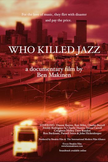 Who Killed Jazz Movie Poster in red Bmakin Film
