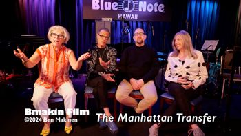 The Manhattan Transfer in Director Ben Makinen's documentary We Are Here: Women In Jazz on stage at the Blue Note in Honolulu, Hawaii on their 50th Anniversary Farewell Tour.
