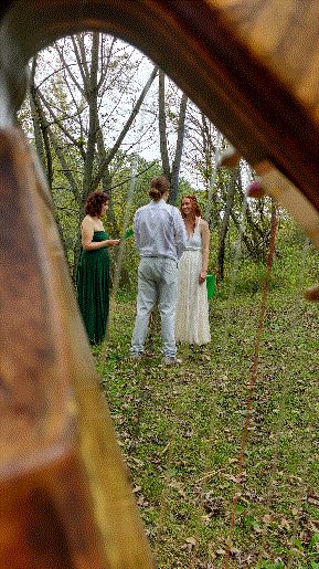 September wedding by the river
