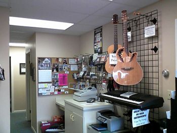 DISPLAY We have a ready supply of accessories such as reeds, strings, tuners and the like. Special orders can be arranged on an extensive inventory of products.
