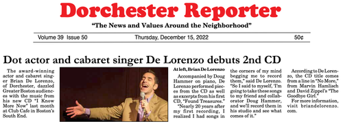 Interview in The Dorchester Reporter