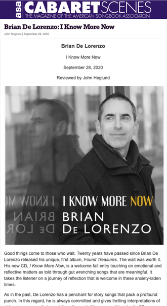 Review of CD "I Know More Now"
