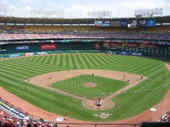 A beautiful day for a ballgame.
