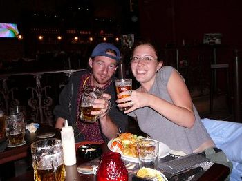 Chris and Lindsay at Kelly's in Antwerp.
