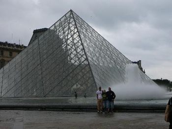 Pyramid at the Louvre Museum, Paris, France.
