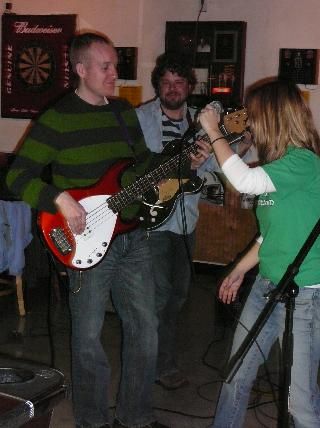 Marc, JL and Jules try to jam some new tunes.
