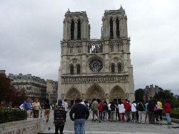 We lit candles here at Notre Dame Cathedral in Paris.  It was so cold we all bought Paris sweatshirts.
