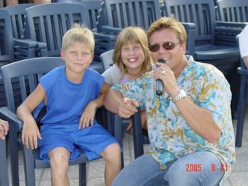 NORMAN LEE WITH HIS CHILDREN NOAH AND SIENNA AT SUMTER LANDING 8-21
