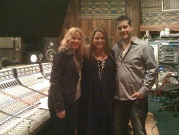 Vonda Shepard, myself and Jasper Randall on Harry's Law session
