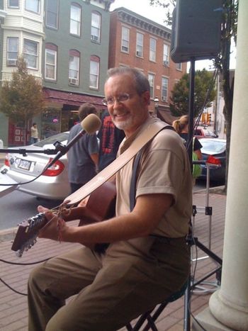 Roy performing at First Friday's in downtown Chambersburg, Pennsylvania.

