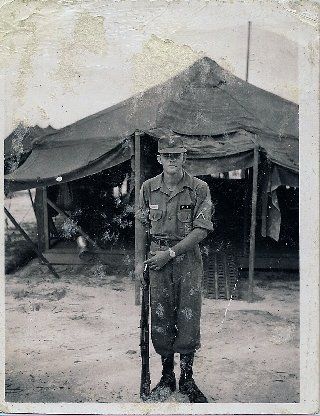At The Tent 1st Inf Div Vietnam 1965
