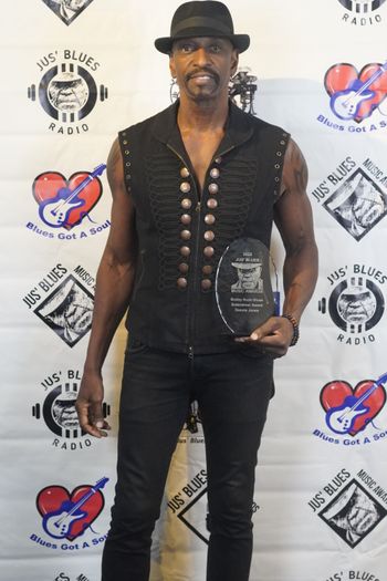 Receiving the Bobby Rush Blues Entertainer Award at the Jus Blues Awards in Tunica, MS
