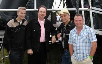 with Rip Masters 'The rockabilly man' after there set together at the Americana 2006
