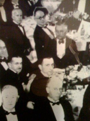 The man in the center of this photo is NOT me! Echoes of Zelig or The Shining. The photo hangs on the wall of the Waldorf Astoria hotel in NYC. It was taken in one of the ballrooms in 1931. Freaky!
