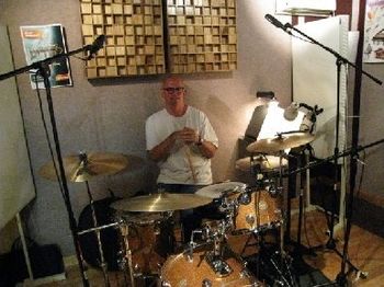 In the studio on drums - Fall 2008

