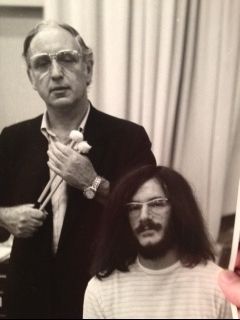 At Columbia Records Studios in 1971 for the original recording sessions of Leonard Bernstein's Mass  At Columbia Records Studios in 1971 for the original recording sessions of Leonard Bernstein's Mass with the Maestro himself conducting. That's the late contractor/percussionist Herb Harris on the left
