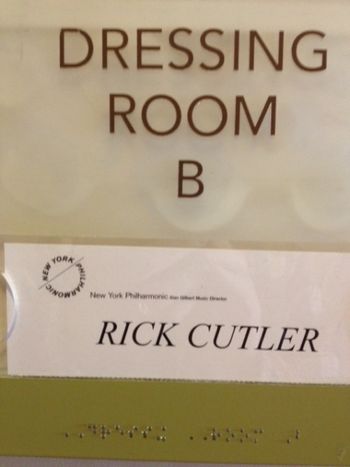 Big shot for a day. My dressing room at Avery Fisher Hall, 12/11/11.
