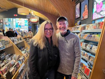 February 14, 2023. With Gregg “Hobie” Hubbard of Sawyer Brown at Grimey's New & Preloved Music & Books in Nashville, TN for book signing event with Kathy Valentine!
