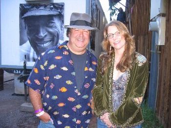 Susan Tedeschi and neil backstage at Telluride Blues Festival 2008
