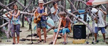 Roman with fellow Hudsonite Maryse Dumas on flute, at the ONE OCEAN FESTIVAL, in Koichi Japan August, 2002
