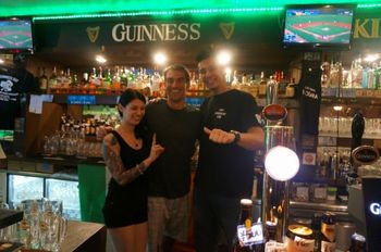 Bartender Jesse with a couple.
