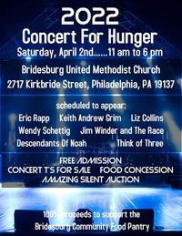 Concert for Hunger, Bridesburg UMC, Philadelphia, PA