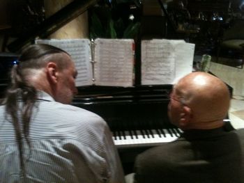 Jon Weber and arranger Phil Mattson one piano four hands in The Lobby Bar during JazzFest 2012 An amazing one piano four hands duet
