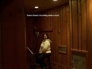 Sound booth recording extra vocals
