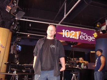 102.1 the EDGE Studio, Toronto. That's Barry Taylor On-Air
