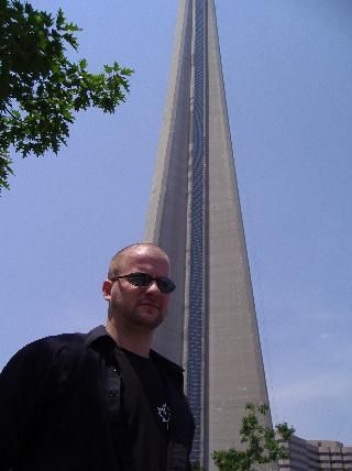 A wee bit too much off the top me thinks. CN tower, Toronto
