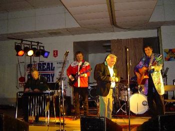 An On The Road Remembrance: Lynn On Stage With Billy Walker & Band. (L to R) Weldon Myrick; Danny Patton (deceased); Lynn; Billy Walker (deceased).

