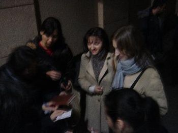 Fans after concert in St Petersburg
