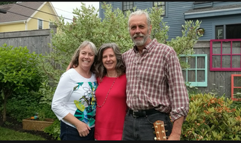 trio at the Portsmouth Pocket Garden
