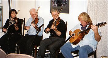 Jeanne sitting in for a few at the end of a house concert she hosted with PV, Tommy Peoples, and Michael Shorrock in 2004.
