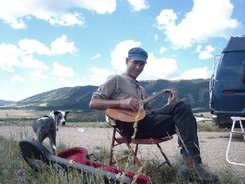 Ralph, Stella and gratuitous clouds. Centennial WY
