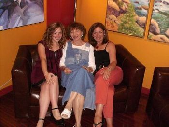 First Thursday Gig - with my daughter Ashley and her Grandma Phyllis! Phyllis showed her Paintings y
