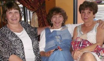 My mother in love Phyllis with her friends Julie and Barbara
