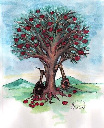 Tree and guitars, by Earl
