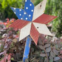 Mini Wooden Flag Garden Stake