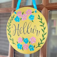 Hellur Round Handpainted Wood Door Hanger Sign from Madea Movie