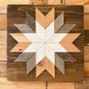Handmade Barnwood Mosaic White, Gray and Natural, Un-Framed, Stained Back 36