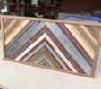 Handmade Barnwood Mosaic Frame Angled 24