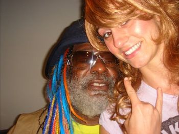 George clinton and kim manning backstage holland
