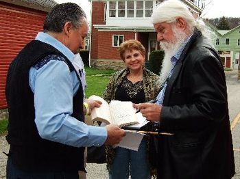 Byrd with a copy of the song he wrote for Leon.
