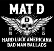 Mat D Skull and Wings Sticker 4" x 4" 