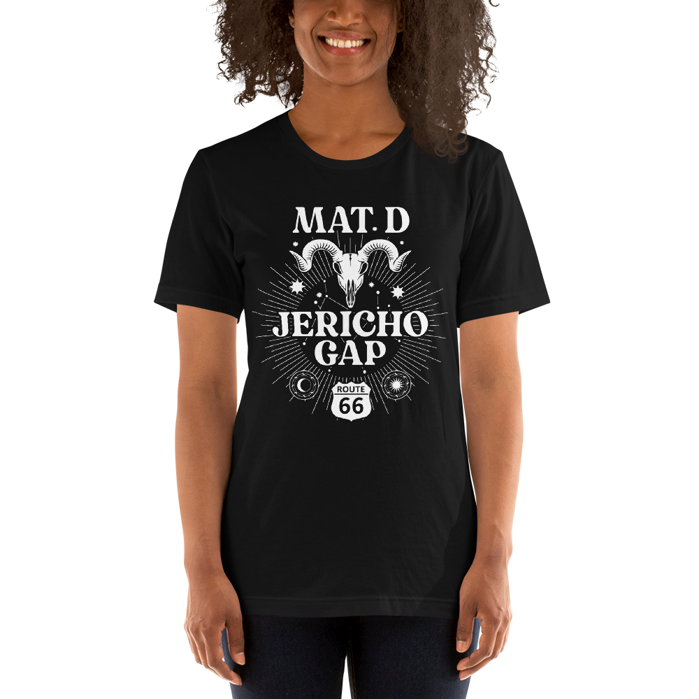 Mat D Ram's Head Jericho Gap Route 66 Unisex T Shirt 